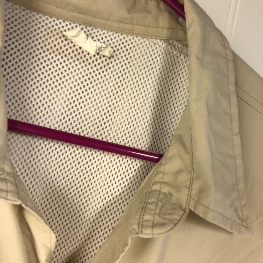 Columbia Men's Tan Long Sleeve Button Down XL Outdoor Breatheable - Picture 3 of 4
